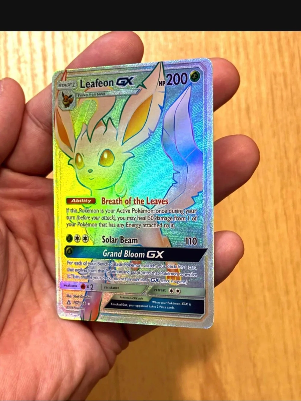 Leafeon GX secret rare customized card